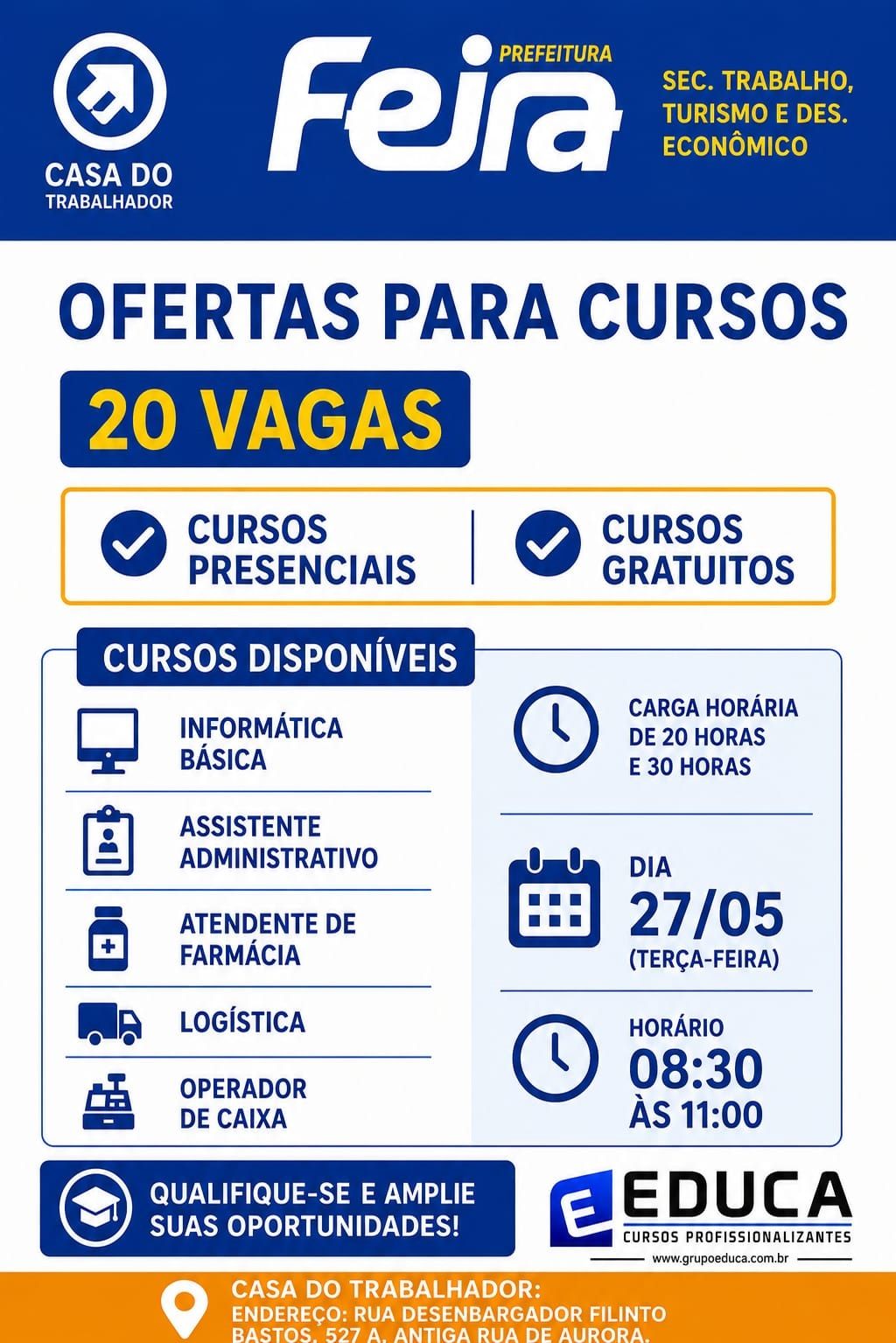 Cursos Da Casa Do Trabalhador Card Divulgacao (1)
